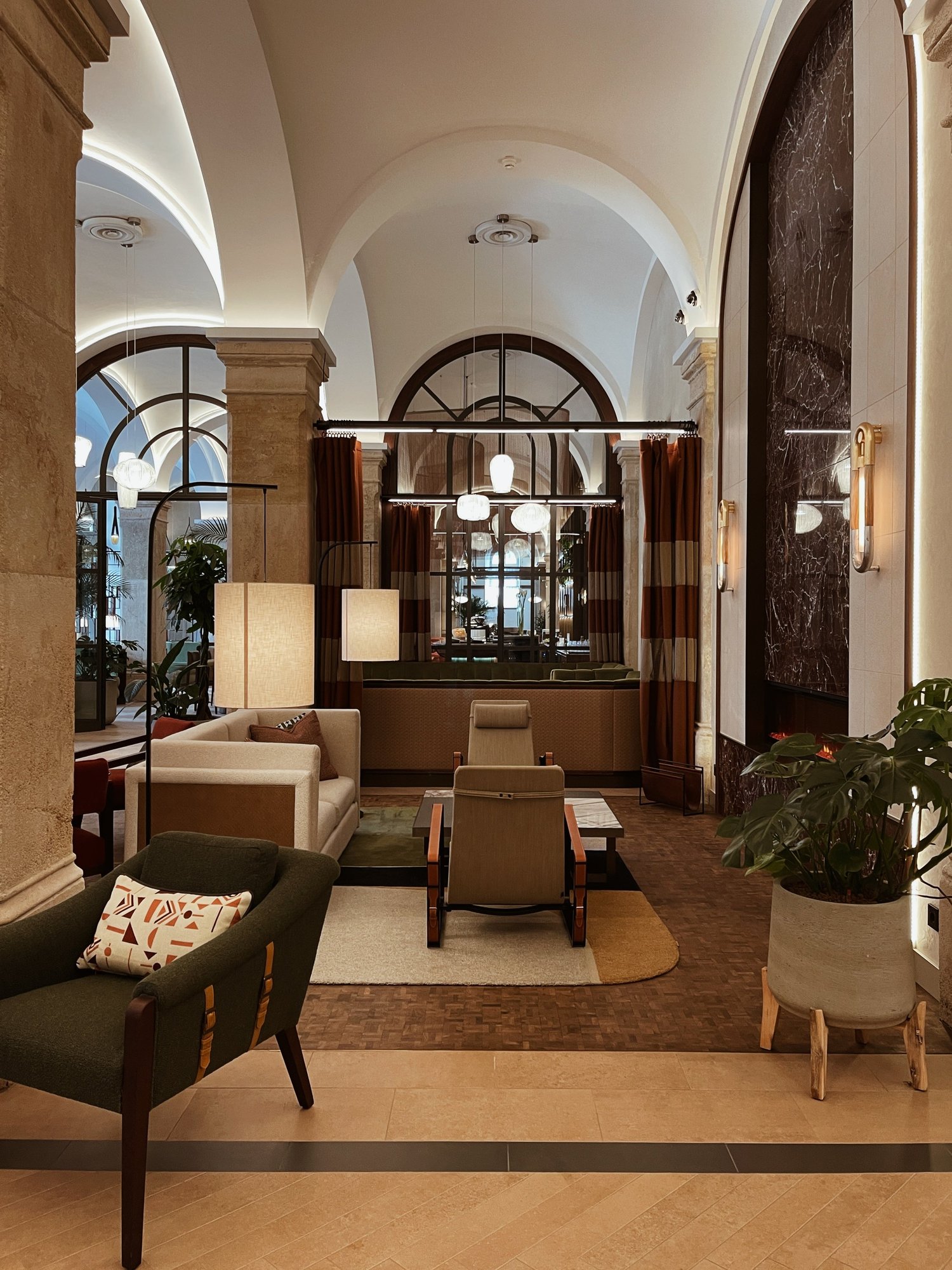 Arched lounge at Imperial Riding School, Vienna